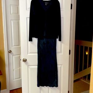 Carole Little Blue and Green maxi size 8